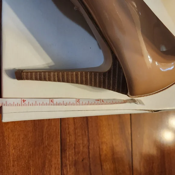 Nude Coach Platform Heels - Picture 9 of 10